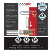 Cleartex Megamat Heavy-duty Polycarbonate Mat For Hard Floor-all Carpet, 46 X 60, Clear