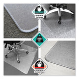 Cleartex Megamat Heavy-duty Polycarbonate Mat For Hard Floor-all Carpet, 46 X 60, Clear
