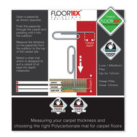 Cleartex Ultimat Polycarbonate Chair Mat For Low-medium Pile Carpet, 48 X 53, Clear