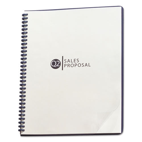 Proclick Pre-punched Clear Binding System Cover, Letter, 25-pack
