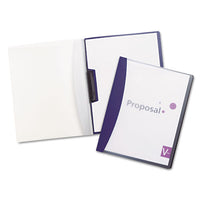 Report Cover W-hidden Swing Clip, Letter Size, Black
