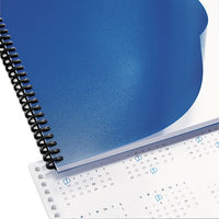 Opaque Plastic Presentation Binding System Covers, 11 X 8 1-2, Navy, 50-pack