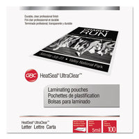 Ultraclear Thermal Laminating Pouches, 5 Mil, 9" X 11.5", Gloss Clear, 100-box
