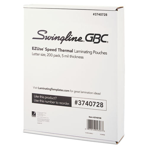 Ezuse Thermal Laminating Pouches, 5 Mil, 9" X 11.5", Gloss Clear, 200-pack