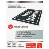 Ultraclear Thermal Laminating Pouches, 10 Mil, 9" X 11.5", Gloss Clear, 50-box