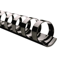 Combbind Standard Spines, 1" Diameter, 225 Sheet Capacity, Black, 100-box