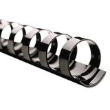 Combbind Standard Spines, 1" Diameter, 225 Sheet Capacity, Black, 100-box