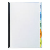 Polypropylene View-tab Report Cover, Binding Bar, Letter, Holds 20 Pages, Clear