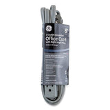 Three Outlet Power Strip, 8 Ft Cord, Gray