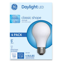 Classic Led Daylight Non-dim A19 Light Bulb, 8 W, 4-pack