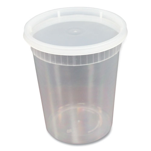 Plastic Deli Containers, 32 Oz, Clear, Plastic, 240/carton