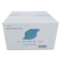 Jumbo Bath Tissue, Septic Safe, 2-ply, White, 3.5" X 800 Ft, 12-carton