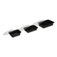 Food Container, 16 Oz, 7.48 X 5.03 X 2.04, Black/clear, Plastic, 150/carton
