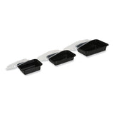 Food Container, 16 Oz, 7.48 X 5.03 X 2.04, Black/clear, Plastic, 150/carton
