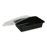 Food Container, 32 Oz, 8.81 X 6.02 X 2.24, Black/clear, Plastic, 150/carton