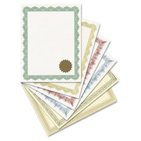 Parchment Paper Certificates, 8-1-2 X 11, Optima Green Border, 25-pack