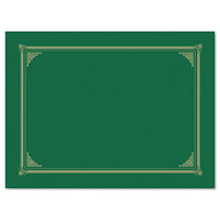 Certificate-document Cover, 12 1-2 X 9 3-4, Green, 6-pack