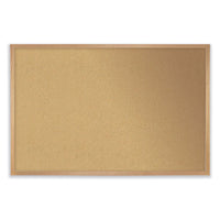 Aluminum-frame Natural Corkboard, 36 X 24, Tan Surface, Satin Aluminum Frame, Ships In 7-10 Business Days