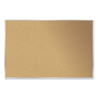 Aluminum-frame Natural Corkboard, 46.5 X 36, Tan Surface, Satin Aluminum Frame, Ships In 7-10 Business Days