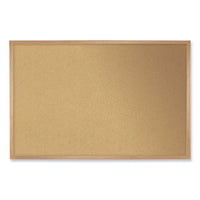 Natural Cork Bulletin Board With Frame, 24 X 18, Tan Surface, Natural Oak Frame, Ships In 7-10 Business Days