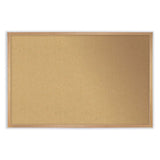 Natural Cork Bulletin Board With Frame, 36 X 24, Tan Surface, Natural Oak Frame, Ships In 7-10 Business Days