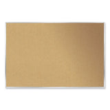 Aluminum-frame Natural Corkboard, 72.5 X 48.5, Tan Surface, Satin Aluminum Frame, Ships In 7-10 Business Days