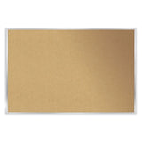 Aluminum-frame Natural Corkboard, 96.5 X 48.5, Tan Surface, Satin Aluminum Frame, Ships In 7-10 Business Days