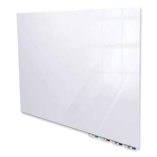 Aria Low Profile Magnetic Glass Whiteboard, 36 X 24, White Surface, Ships In 7-10 Business Days