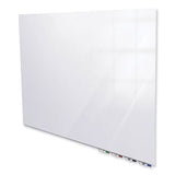 Aria Low Profile Magnetic Glass Whiteboard, 48 X 36, White Surface, Ships In 7-10 Business Days