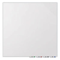 Aria Low Profile Magnetic Glass Whiteboard, 60 X 36, White Surface, Ships In 7-10 Business Days