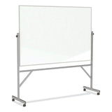 Reversible Magnetic Porcelain Whiteboard With Satin Aluminum Frame, 77.25 X 78.13, White Surface, Ships In 7-10 Business Days