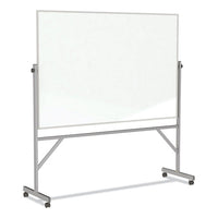 Reversible Magnetic Porcelain Whiteboard W/satin Aluminum Frame, 101.25 X 78.25, White Surface, Ships In 7-10 Business Days