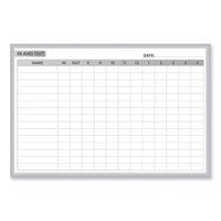 In/out Magnetic Whiteboard, 36 X 24, White/gray Surface, Satin Aluminum Frame, Ships In 7-10 Business Days