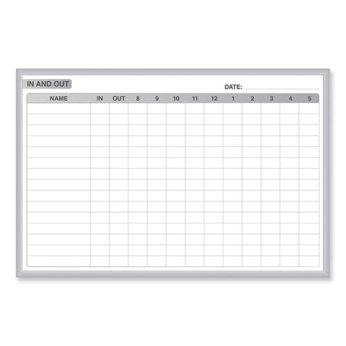 In/out Magnetic Whiteboard, 48.5 X 36.5, White/gray Surface, Satin Aluminum Frame, Ships In 7-10 Business Days