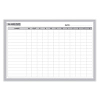 In/out Magnetic Whiteboard, 96.5 X 48.5, White/gray Surface, Satin Aluminum Frame, Ships In 7-10 Business Days