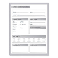 Patient Room Magnetic Whiteboard, 24 X 36, White/gray Surface, Satin Aluminum Frame, Ships In 7-10 Business Days