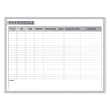 Or Schedule Magnetic Whiteboard, 48.5 X 36.5, White/gray Surface, Satin Aluminum Frame, Ships In 7-10 Business Days