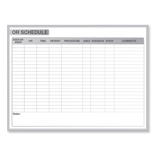 Or Schedule Magnetic Whiteboard, 96.5 X 48.5, White/gray Surface, Satin Aluminum Frame, Ships In 7-10 Business Days