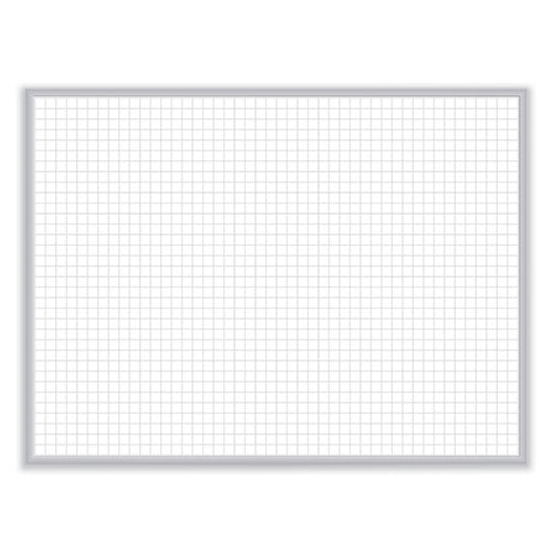 1 X 1 Grid Magnetic Whiteboard, 36 X 24, White/gray Surface, Satin Aluminum Frame, Ships In 7-10 Business Days