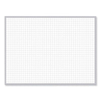 1 X 1 Grid Magnetic Whiteboard, 72.5 X 48.5, White/gray Surface, Satin Aluminum Frame, Ships In 7-10 Business Days