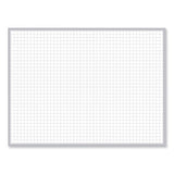 1 X 1 Grid Magnetic Whiteboard, 72.5 X 48.5, White/gray Surface, Satin Aluminum Frame, Ships In 7-10 Business Days