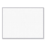 1 X 1 Grid Magnetic Whiteboard, 96.5 X 48.5, White/gray Surface, Satin Aluminum Frame, Ships In 7-10 Business Days