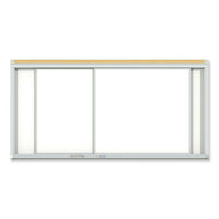 Horizontal Sliding Porcelain Magnetic Whiteboard, 72 X 48, White Surface, Satin Aluminum Frame, Ships In 7-10 Business Days