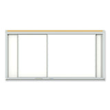 Horizontal Sliding Porcelain Magnetic Whiteboard, 72 X 48, White Surface, Satin Aluminum Frame, Ships In 7-10 Business Days