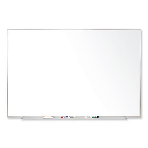 Magnetic Porcelain Whiteboard With Satin Aluminum Frame, 48.5 X 36.5, White Surface, Ships In 7-10 Business Days