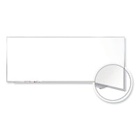 Magnetic Porcelain Whiteboard With Satin Aluminum Frame, 144.5 X 48.5, White Surface, Ships In 7-10 Business Days