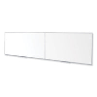 Magnetic Porcelain Whiteboard With Satin Aluminum Frame, 193 X 48.5, White Surface, Ships In 7-10 Business Days