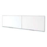 Magnetic Porcelain Whiteboard With Satin Aluminum Frame, 193 X 48.5, White Surface, Ships In 7-10 Business Days