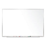 Magnetic Porcelain Whiteboard With Satin Aluminum Frame, 72.5 X 48.5, White Surface, Ships In 7-10 Business Days