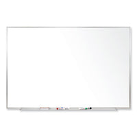 Magnetic Porcelain Whiteboard With Satin Aluminum Frame, 96.5 X 48.5, White Surface, Ships In 7-10 Business Days